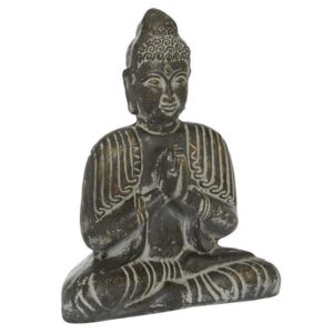 Buda escultura resina gris