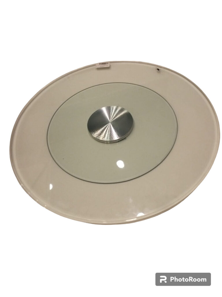 85990 130 Lazy susan de cristal/acero