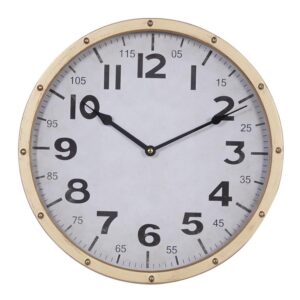 67536 Reloj metal beige  remaches para pared,