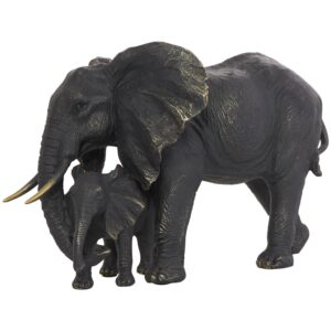 10758 Escultura elefante familia de resina