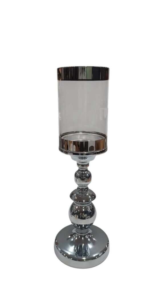 77872 Candelabro bolas con vaso cristal chico