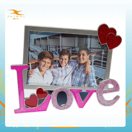 65541 Portarretrato metal Love corazón rojo