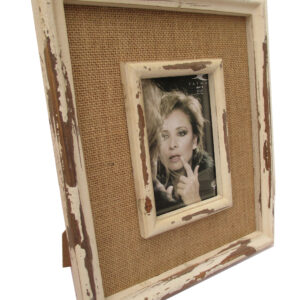 80322 Portarretrato madera vintage yute beige